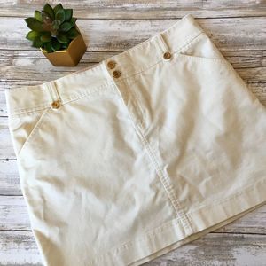 Lilly Pulitzer Margie Cream Corduroy A-Line Skirt
